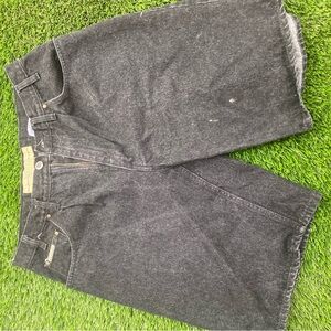 Men’s black denim shorts
